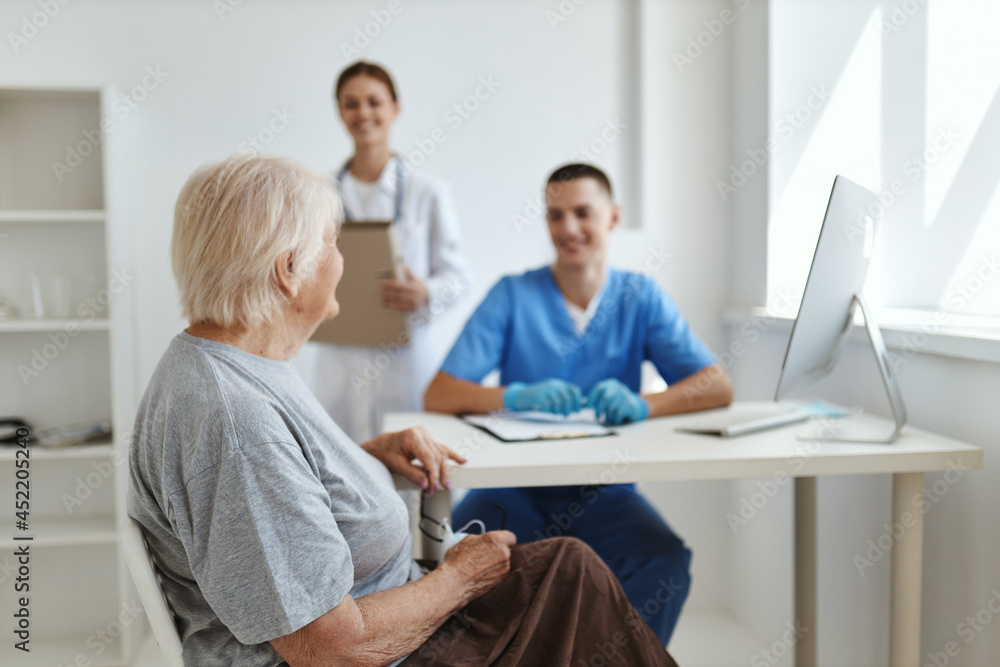patient at the admission to the hospital doctor nurse patient at the admission to the hospital doctor nurse