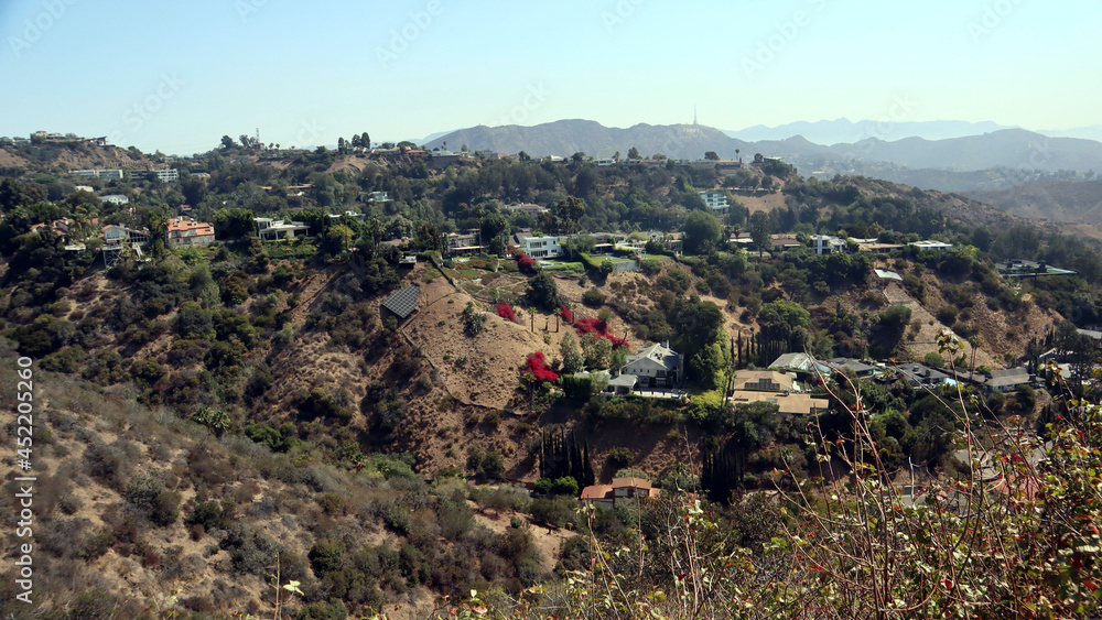 Hollywood Hills from runyon canyon Hollywood sing