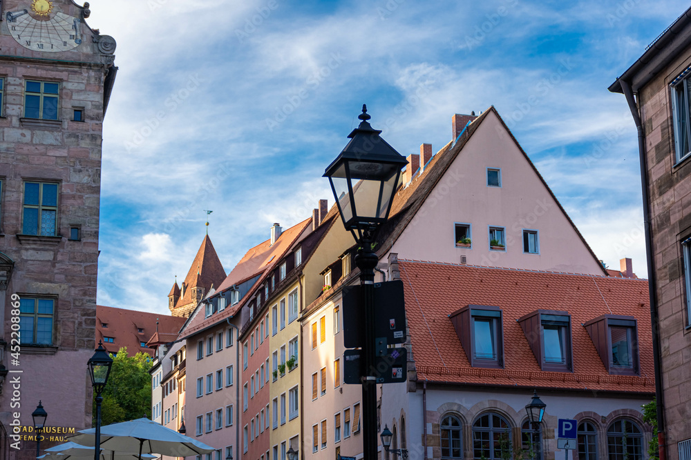 View of the historic center of Nuremberg, Germany