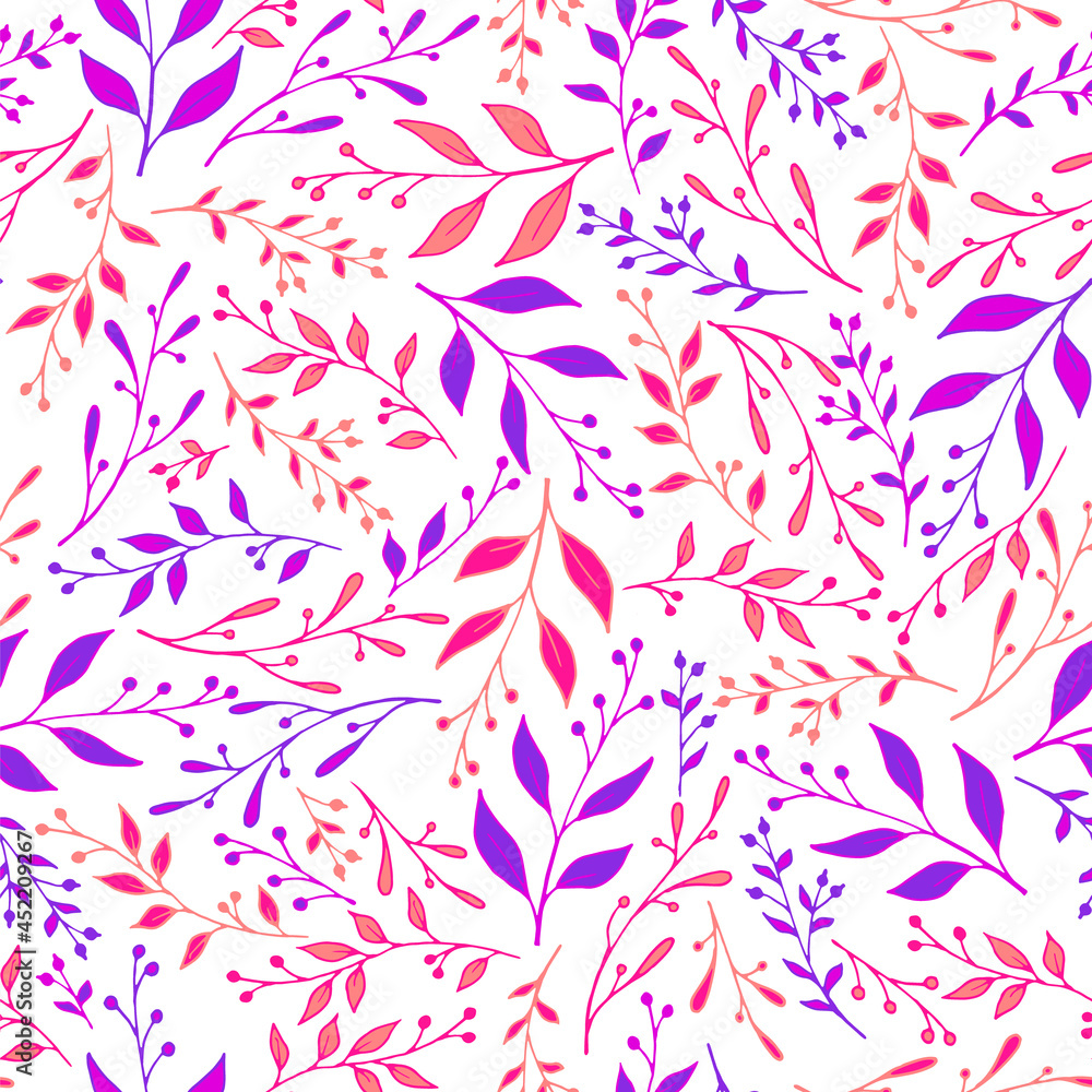 Summer herbal pattern seamless design. Botanical Summer herbal pattern seamless design. Botanical