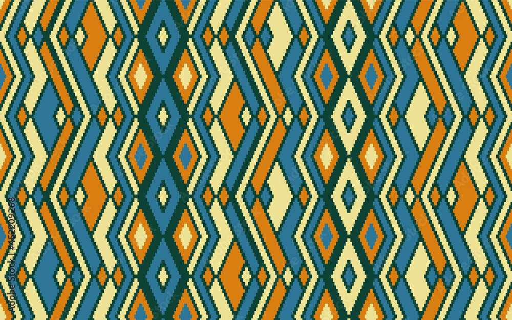 Asymmetric rhombus traditional motifs vector geometric pattern. Asymmetric rhombus traditional motifs vector geometric pattern.