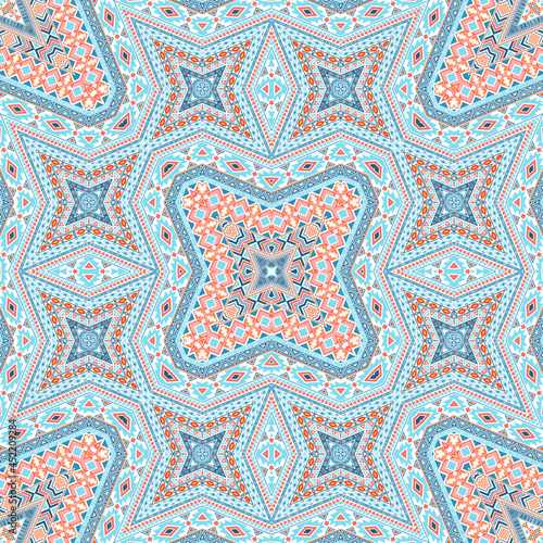 Persian endless ornament vector design. Arabesque geometric texture. Textile print in ethnic style.