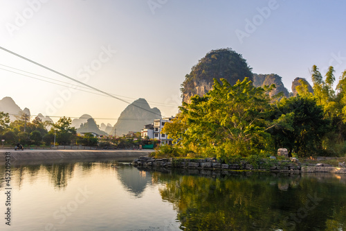 Landscape of the Yulong River in Yangshuo, China