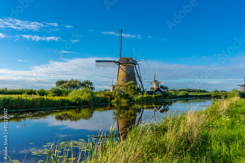 Windmills of Kinderdijk in the Netherlands