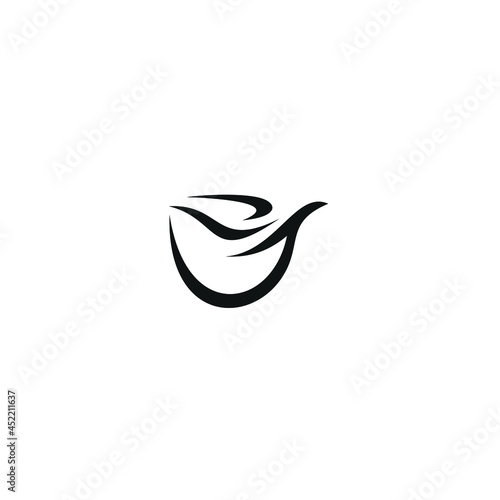 logo design of minimalist Vector silhouette coffee cup