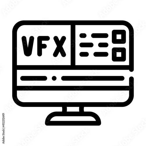 special video effects line icon vector. special video effects sign. isolated contour symbol black illustration