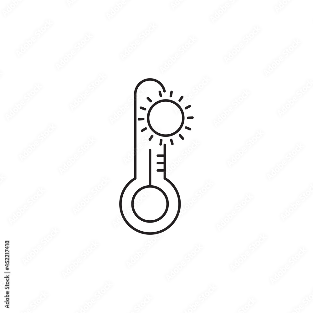 Temperature measurement equipment scale icon Temperature measurement equipment scale icon