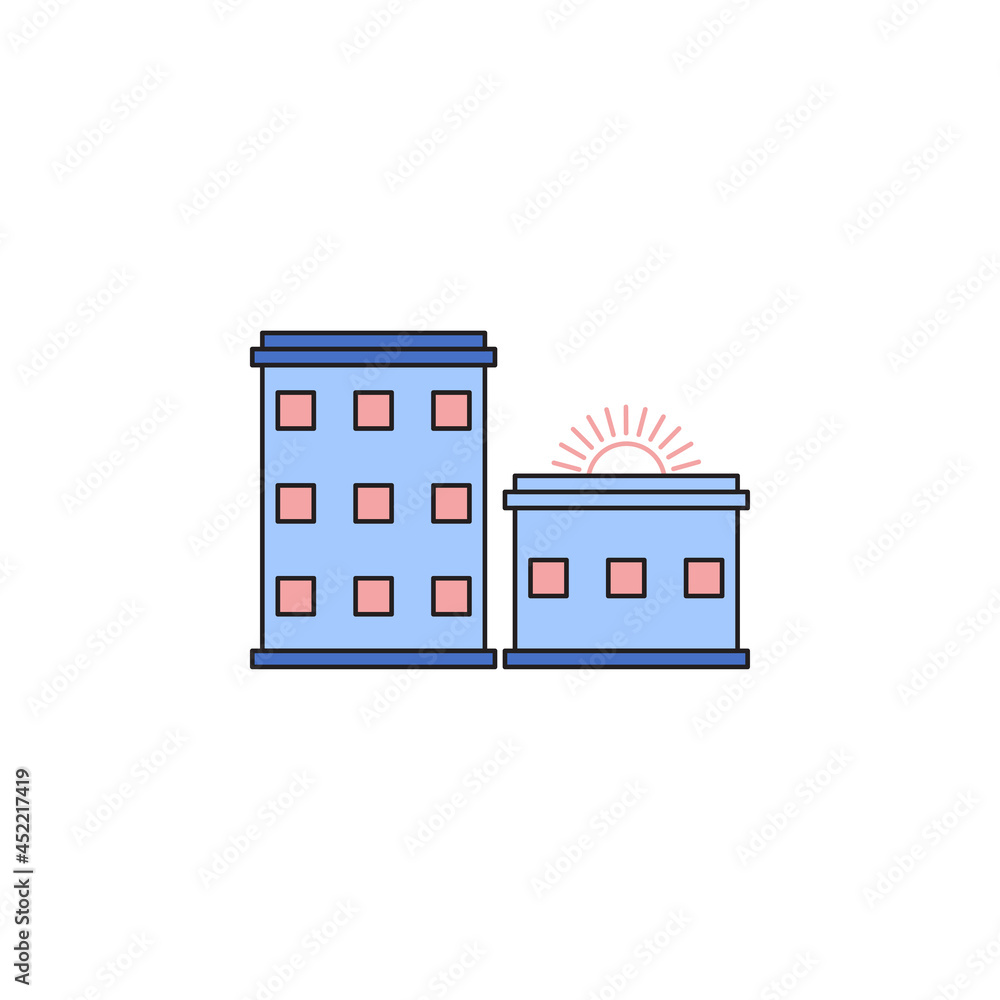 Modern technology real estate home icon Modern technology real estate home icon