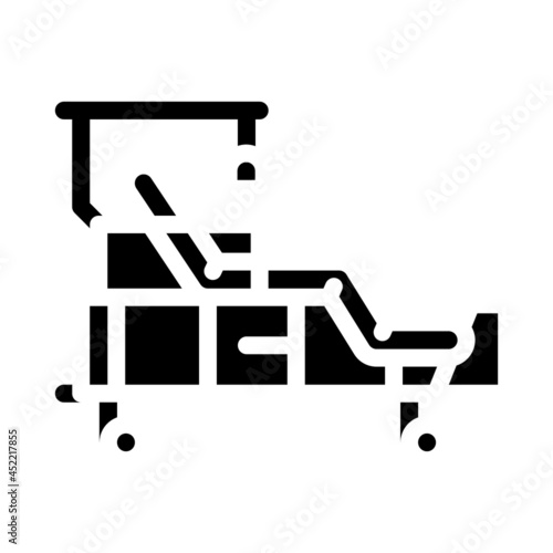 medical furniture glyph icon vector. medical furniture sign. isolated contour symbol black illustration