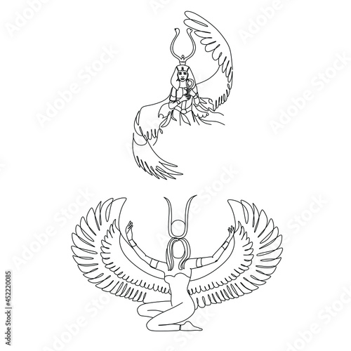 Egyptian gods line