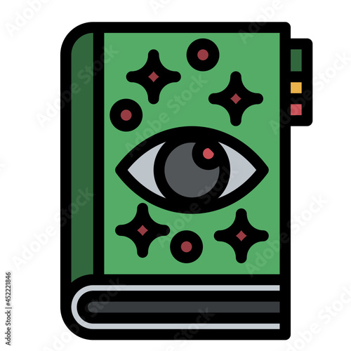 spell book line icon