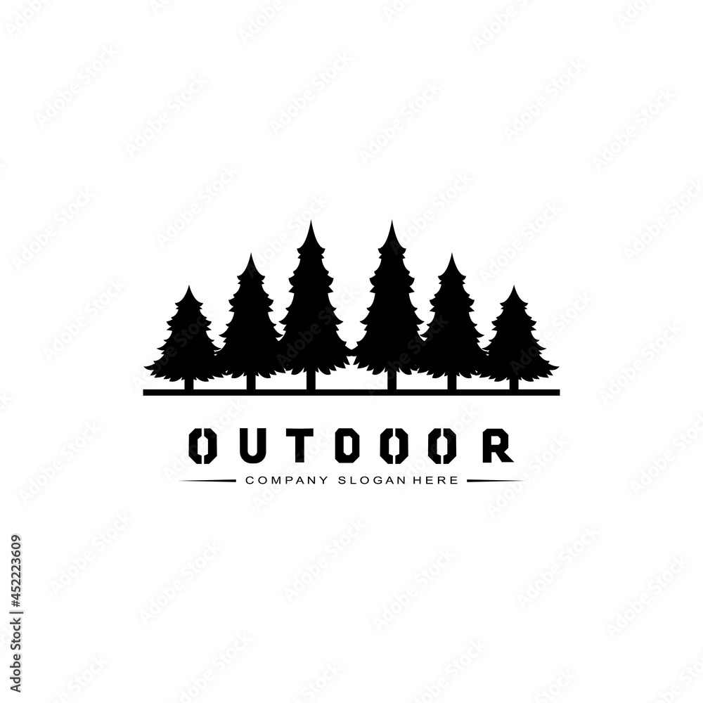 camping/outdoor logo icon vector. concept retro illustration design
