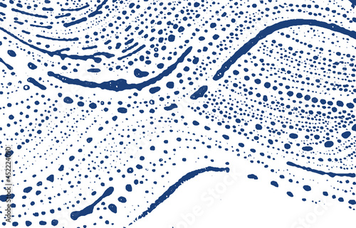 Grunge texture. Distress indigo rough trace. Emine