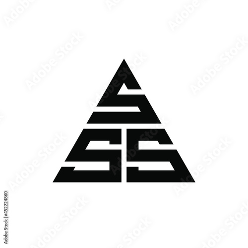 SSS triangle letter logo design with triangle shape. SSS triangle logo design monogram. SSS triangle vector logo template with red color. SSS triangular logo Simple, Elegant, and Luxurious Logo. SSS 