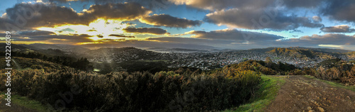 Panorama of Wellington, NZ, at sunrise