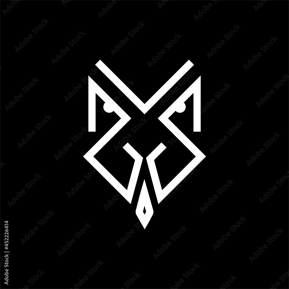 Obraz premium Lion face animal line logo design icon