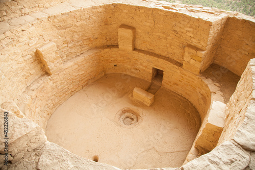 Konstfotografi Kiva in Balcony House in Mesa Verde National Park, Colorado