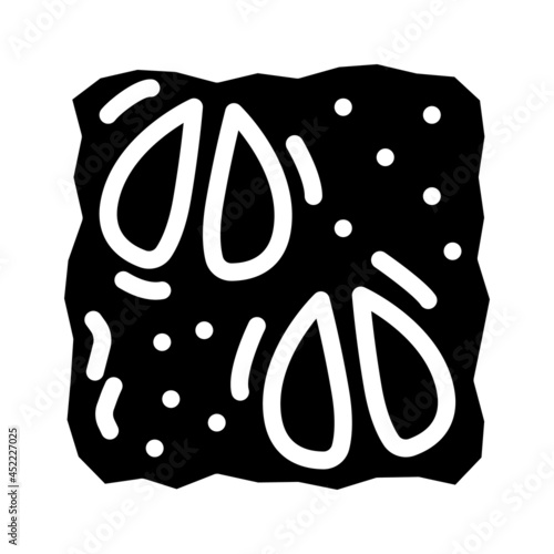 animal footprint glyph icon vector. animal footprint sign. isolated contour symbol black illustration