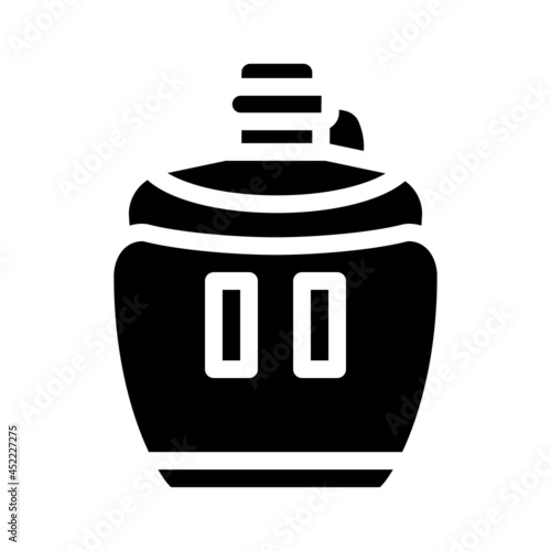 flask drink glyph icon vector. flask drink sign. isolated contour symbol black illustration