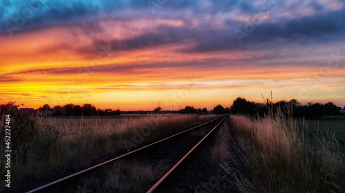 sunset over the river