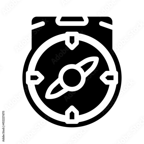 compass tool glyph icon vector. compass tool sign. isolated contour symbol black illustration