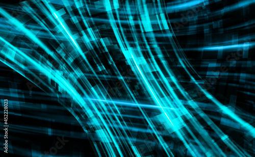 Abstraction inside the digital line world, computer technology background with grid, 3d rendering backdrop, computer generated