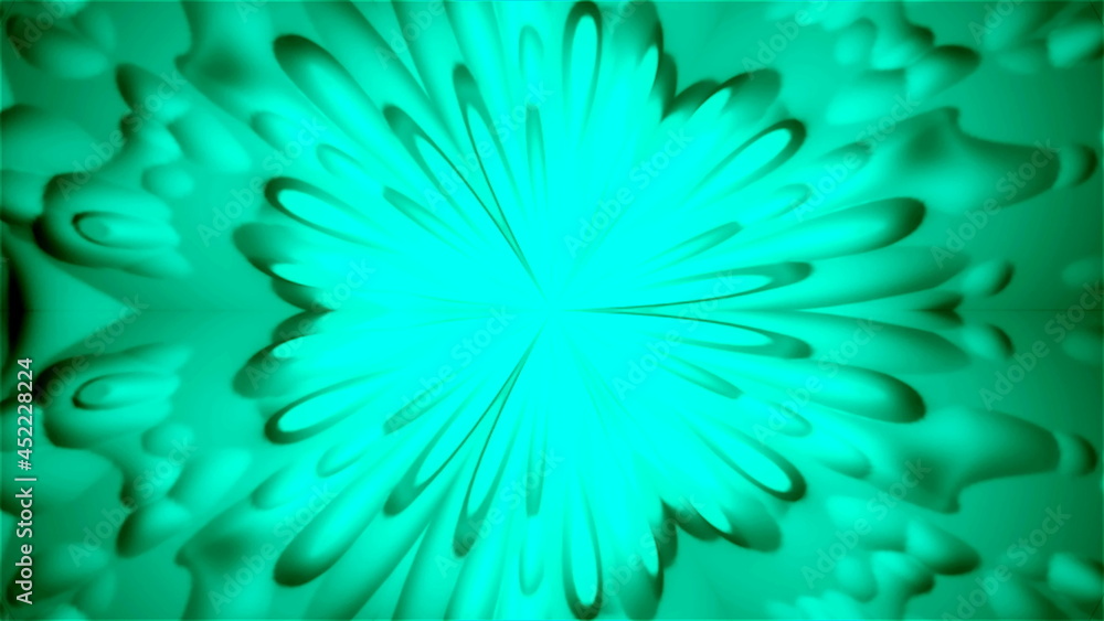 Obraz premium Abstract kaleidoscope background with bubbles, 3d rendering computer generated backdrop