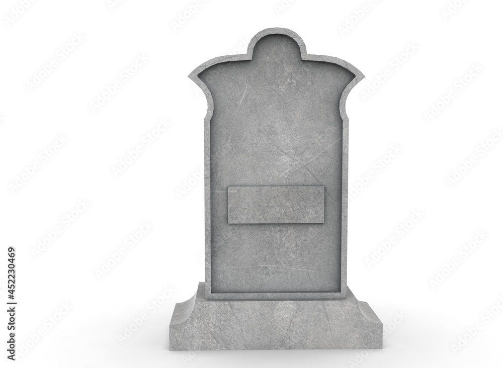tombstone on a white background 3d-rendering tombstone on a white background 3d-rendering