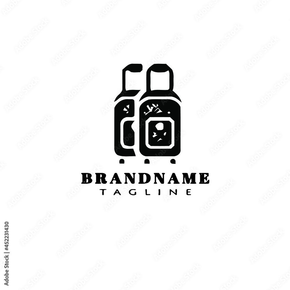 Naklejka premium luggage logo icon design template vector illustration