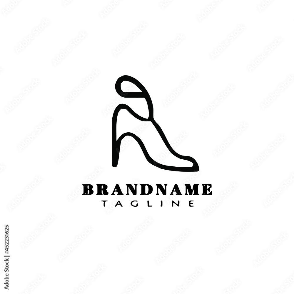 ruby slipper logo icon design template vector illustration Stock Vector