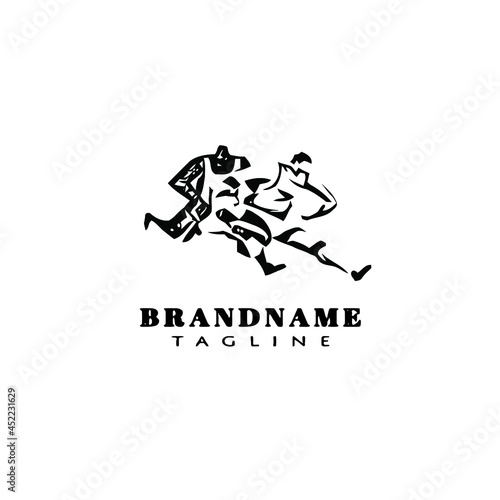 runner logo icon design template vector illustration