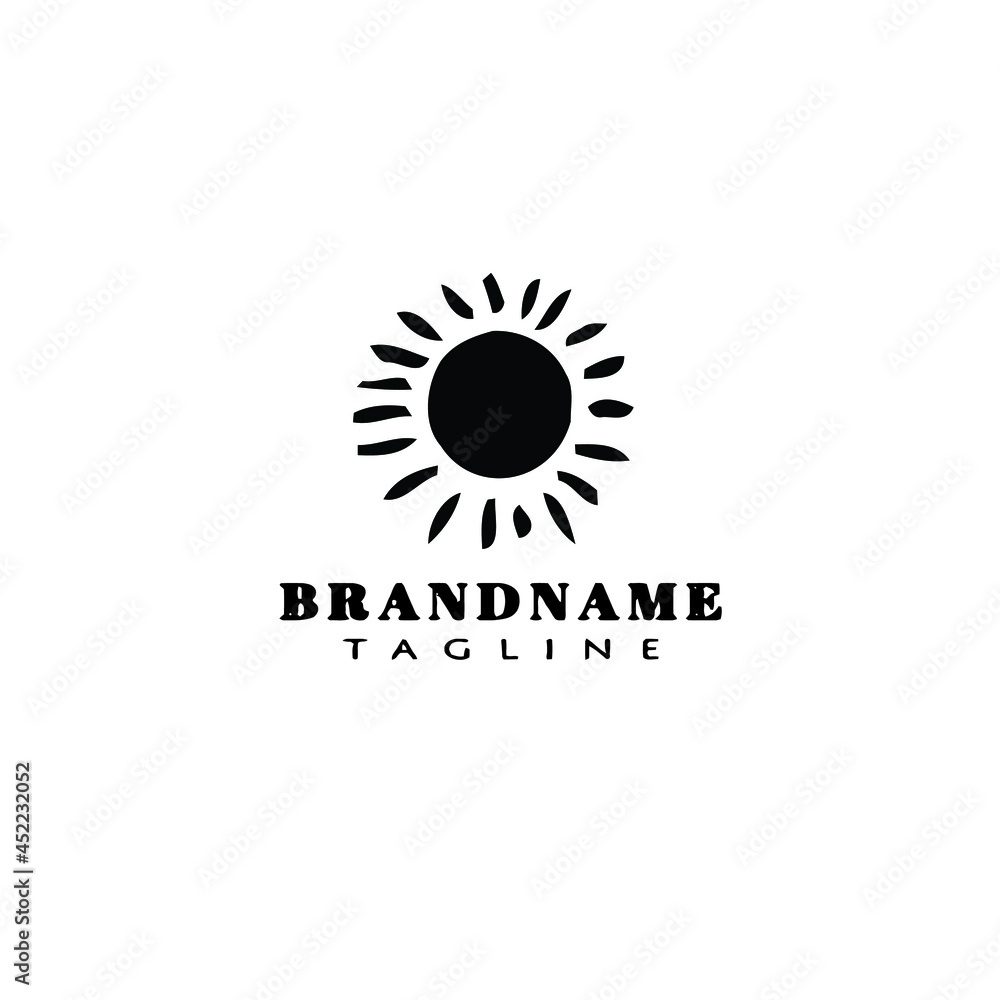 Naklejka premium sun logo icon design template illustration