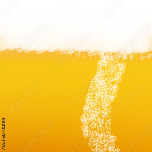 Beer foam. Craft lager splash. Oktoberfest background. Pour pint