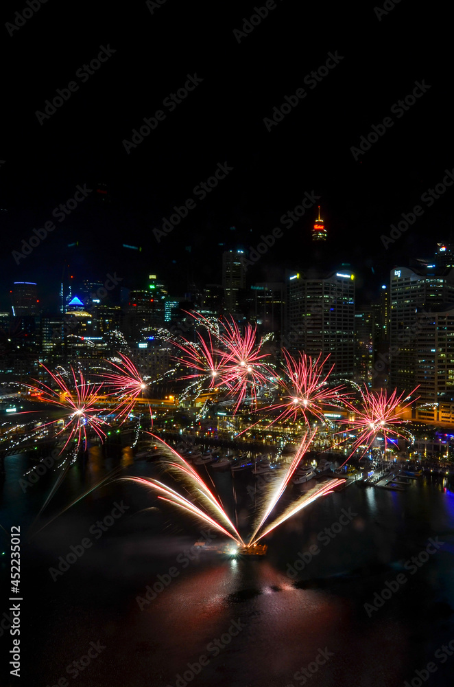 Naklejka premium Sydney Harbor Fireworks