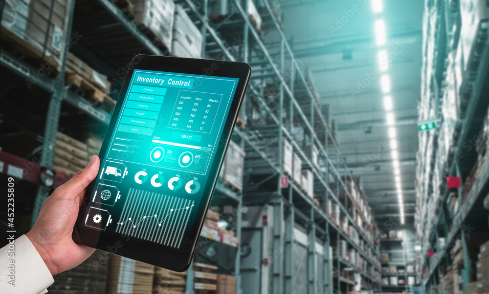 Warehouse management innovative software in computer for real time ...