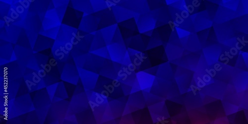 Light Blue  Red vector pattern with polygonal style with cubes.