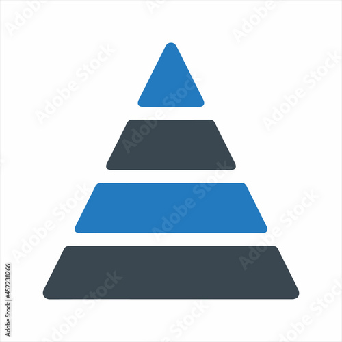 Pyramid icon. Vector and glyph