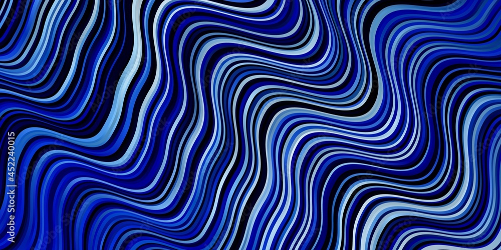 Naklejka premium Light BLUE vector backdrop with curves.