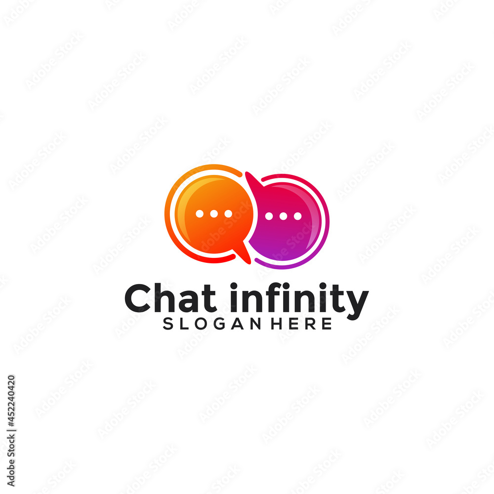 Colorful logo design of bubble chat