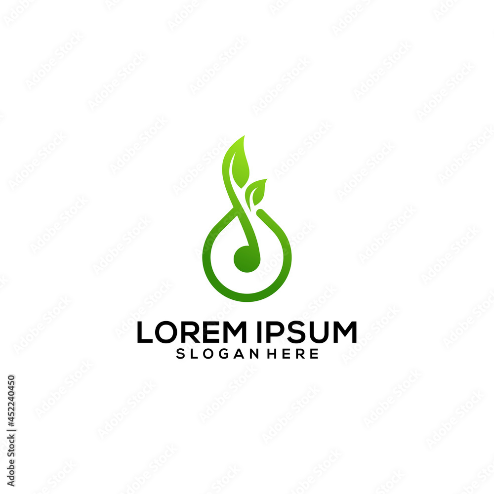 Modern growth plant logo garden line water drop Modern growth plant logo garden line water drop