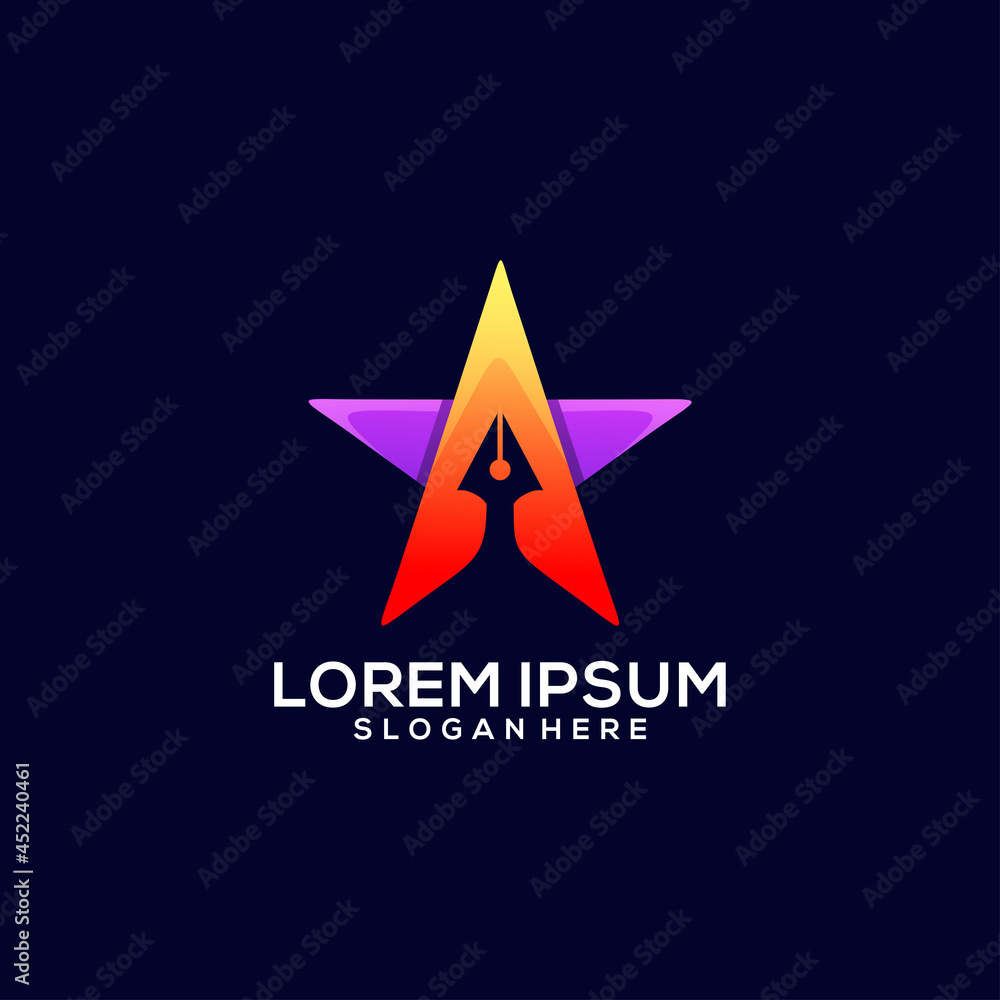 Modern logos of technology star Modern logos of technology star