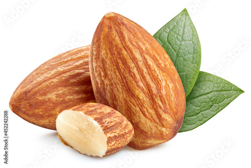 Fotobehang Almond isolated on white background