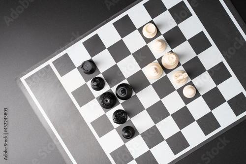 set chess on a chessboard