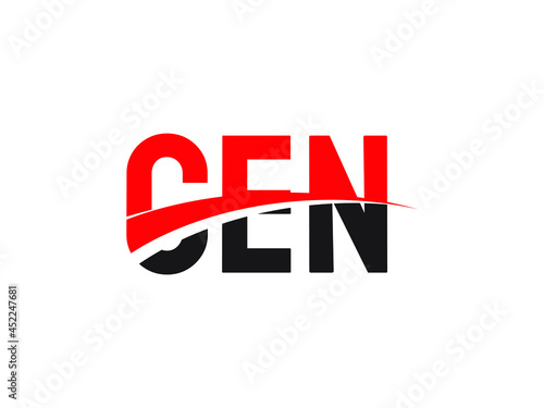 CEN Letter Initial Logo Design Vector Illustration