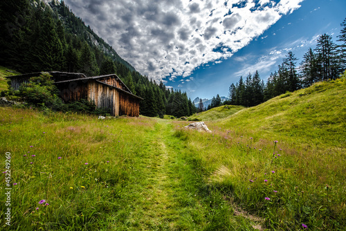 Hiking in the Austrian Alps in the Montafon (Gaschurn)