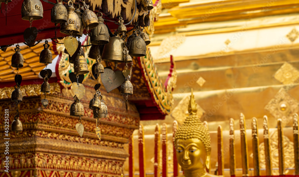 Mini bells aroud Wat Phra That Doi Suthep, Chiangmai Thailand