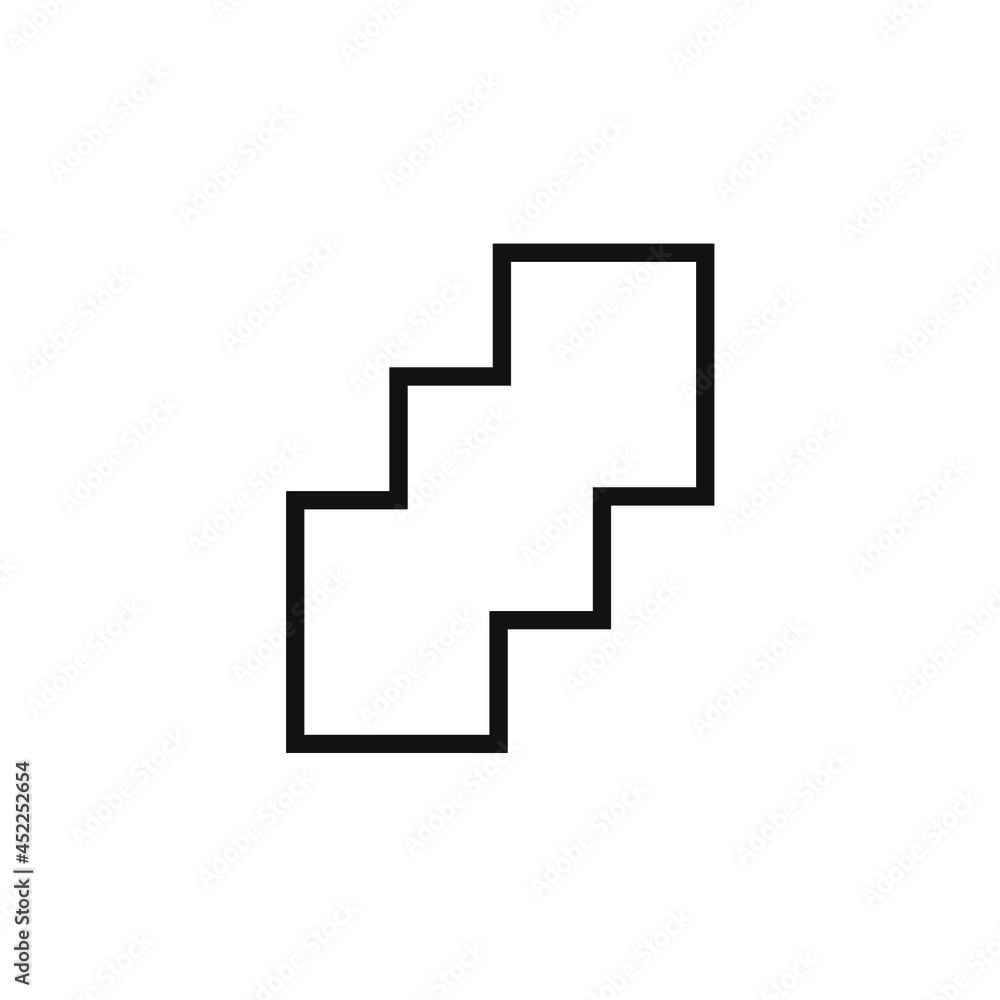 three interlocking black outline squares three interlocking black outline squares