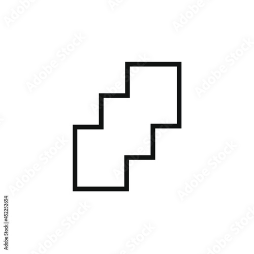 three interlocking black outline squares