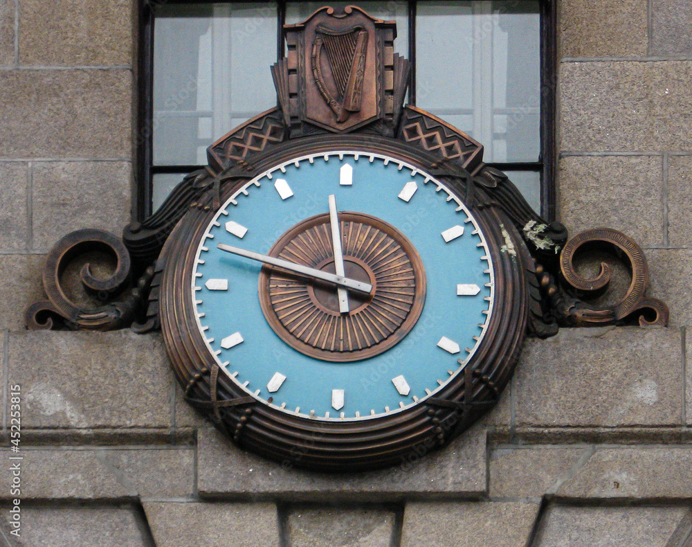Clock on a wall in Dublin