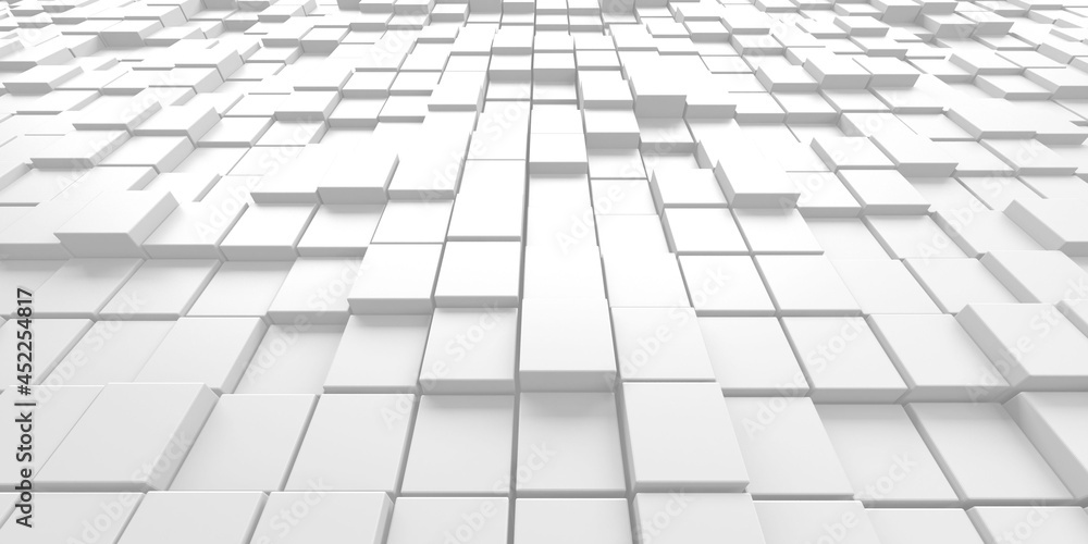 White cubes structure. Abstract futuristic background. White cubes structure. Abstract futuristic background.